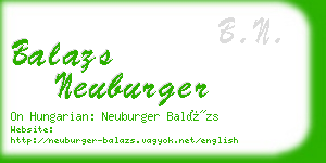 balazs neuburger business card